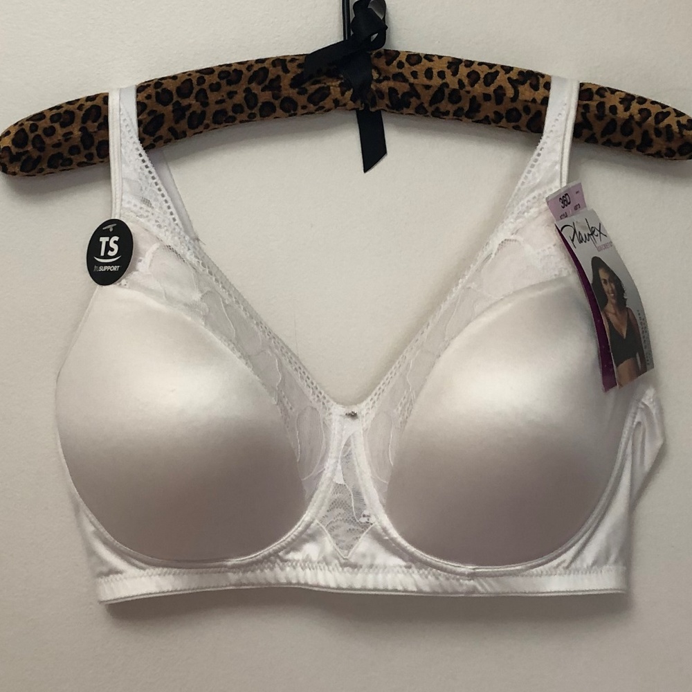 Playtex Bra NEW Style 4S73 White Lace Wire-Free